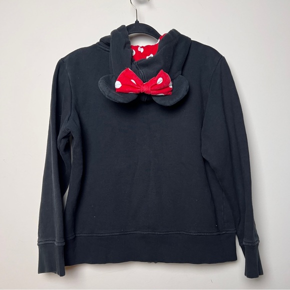 Disney Parks Minnie Mouse Black Hoodie with Red Accents and Minnie ears XL - Picture 6 of 8
